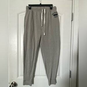 Tommy Hilfiger Mens Gray Sleepwear Joggers with Hilfiger 1985 Logo- Medium